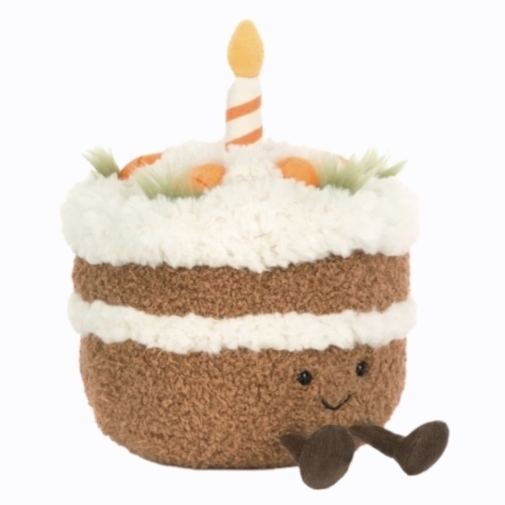 Jellycat Amuseables Carrot Cake 5.9x5.9x5.5" Soft & Plush BNWT Authentic
